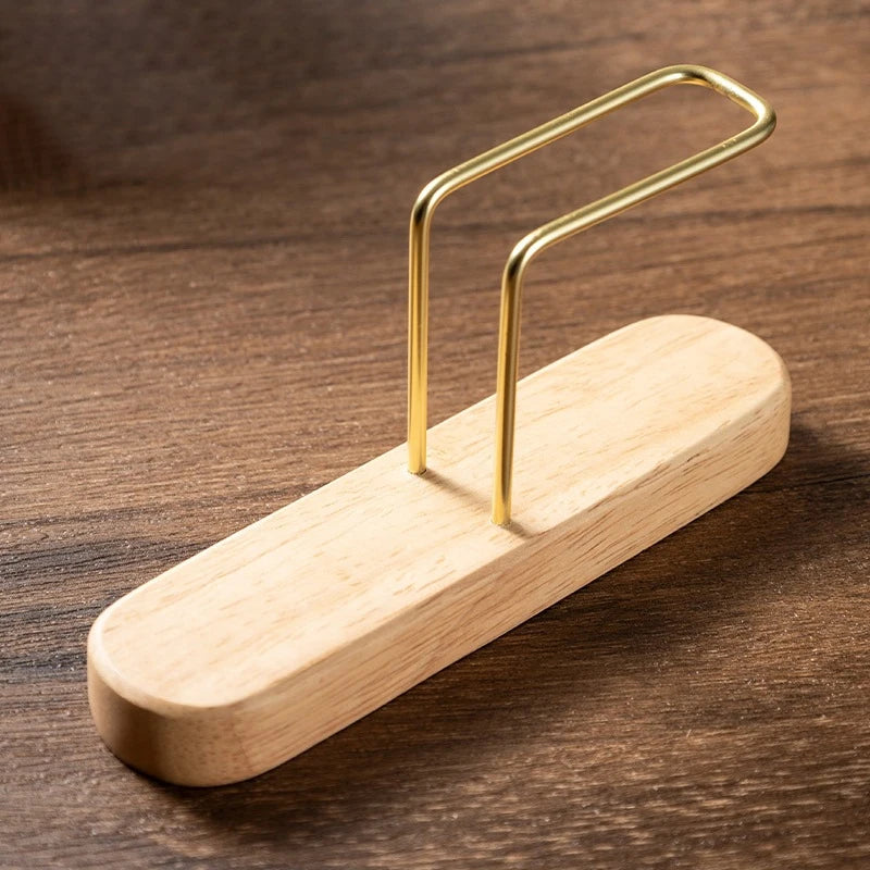 Coffee Filter Holder Stand Coffee Paper Storage Rack Coffee Filter Container For V60 Paper Walnut/Brass Coffeware Accessories