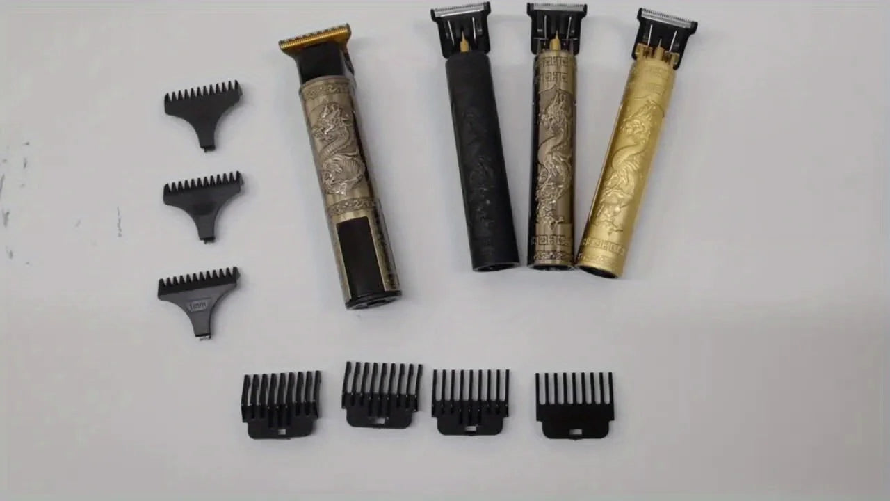 2025 T9 HairClipper Beard Shaving Body Hair Trimmer Clippers Electric Machine Men Haircut Machine 0mm Barber ShaverDragon Carved