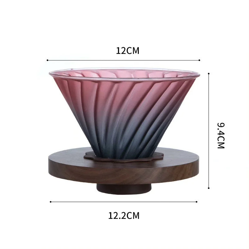 High-Quality Luxury Handmade Borosilicate Glass Coffee & Tea Pot Set – with Reusable Filter – Hand Drip & Percolator Function