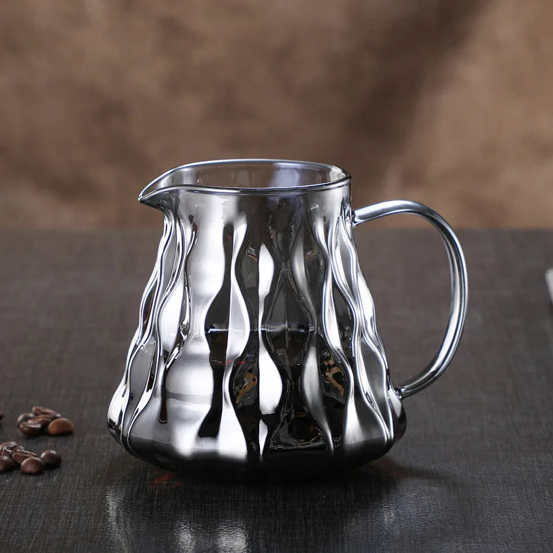 AILIHU Coffee Pot Glass Sharing Pot 60° Coffee Filter Cup Hand Brew Coffee Set Tools Support 500ML