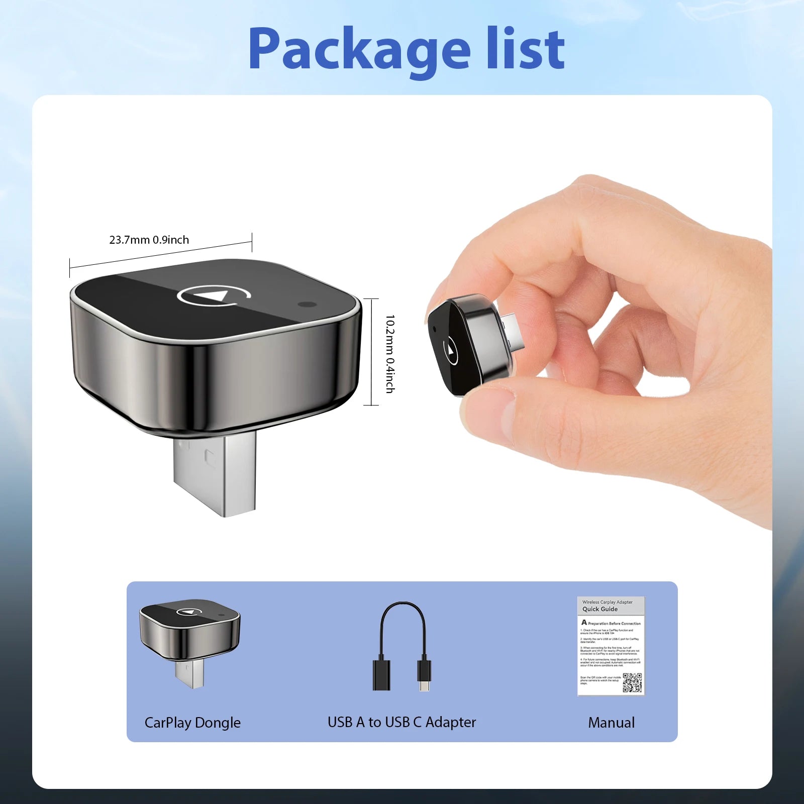 New Pionray 2 in 1 Wireless CarPlay Adapter&Android Auto Wireless