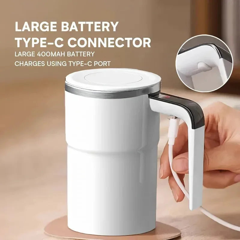 380ML Electric Coffee Self Mixing Mug IP67 Waterproof Coffee Stirring Mug USB Charging Digital Display Automatic Magnetic Cup
