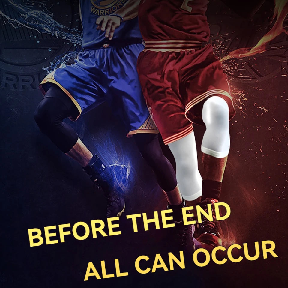 1Pcs Sports Knee Pads Silicone Anti-slip Knitted Compression Leg Guards Fitness Outdoor Running And Cycling Mountain Climbing